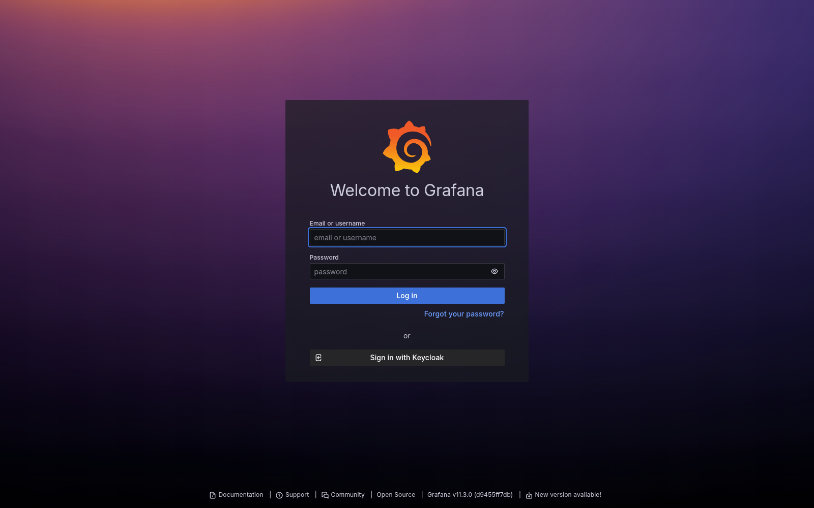 Grafana login s SSO